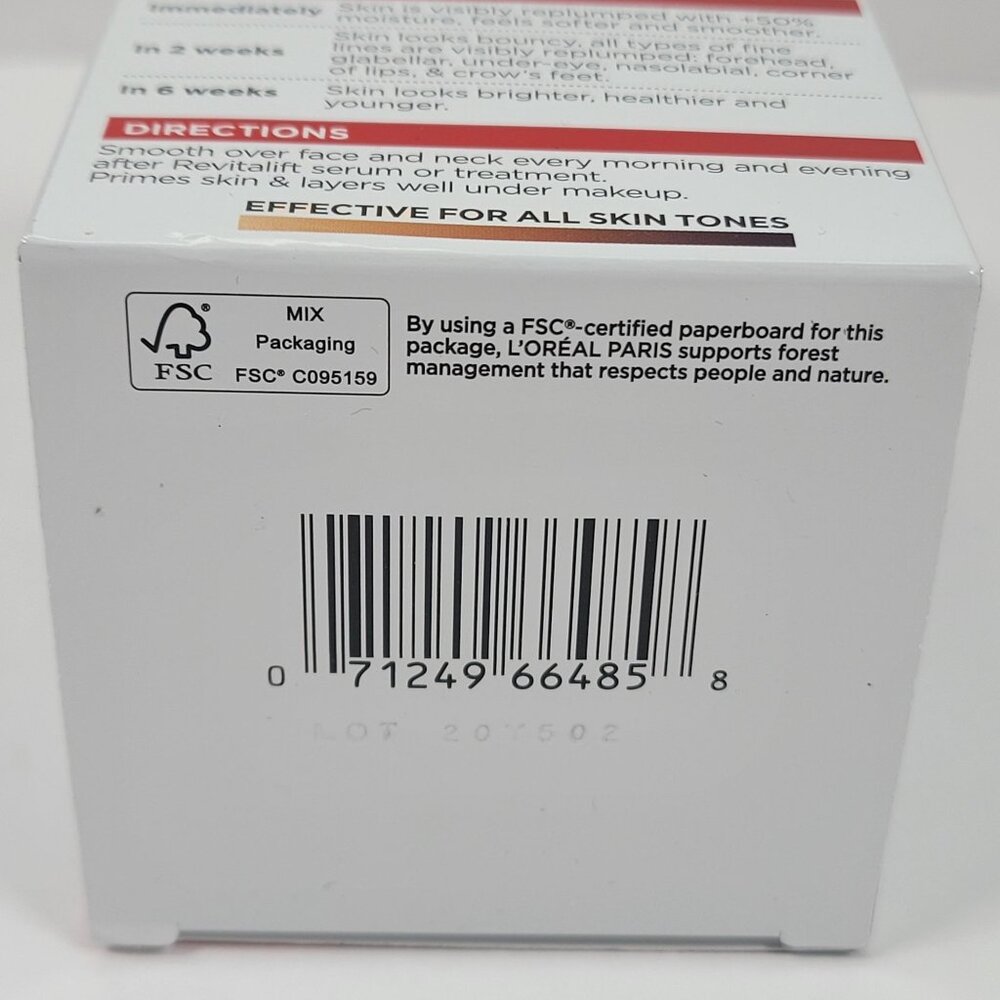 LOreal Paris Revitalift Derm Intensives Micro Hyaluronic Acid Cream 1.7 Oz NIB - Picture 5 of 5